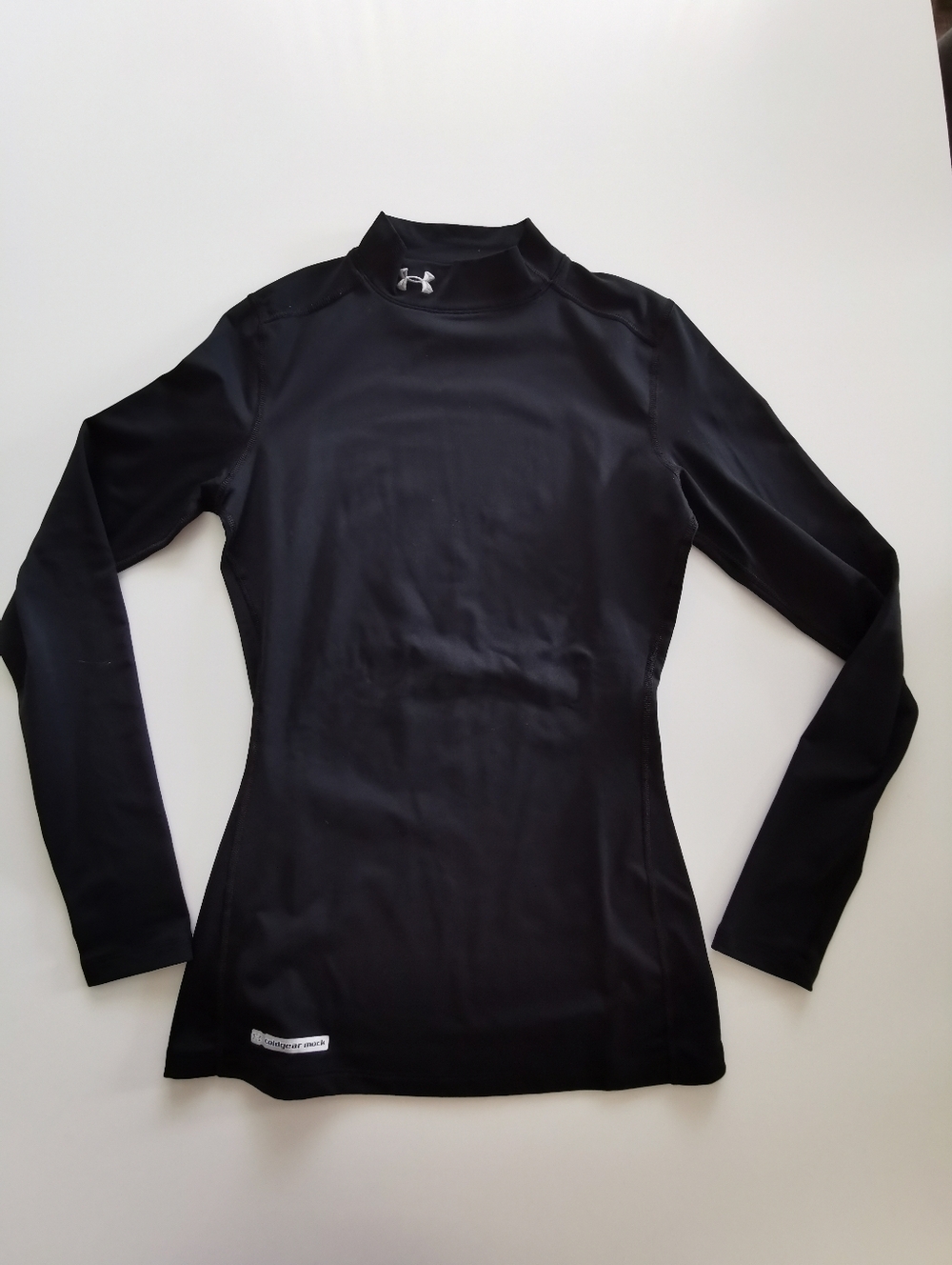 Under Armour Black Women's Long-Sleeve Mock Neck ColdGear Compression Top